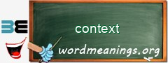 WordMeaning blackboard for context